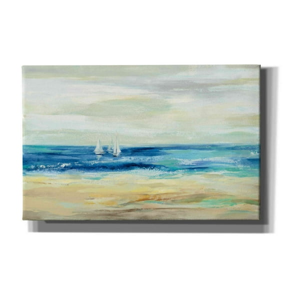 Epic Graffiti 'Sand and Sea' by Silvia Vassileva, Canvas Wall Art, 40"x26"