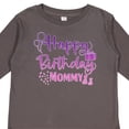 thumbnail image 4 of Inktastic Purple Happy Birthday Mommy Boys or Girls Long Sleeve Toddler T-Shirt, 4 of 5