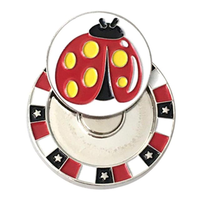 S SERENABLE Hat Clip Zinc Alloy Ball Marker Golfer Gift Yellow