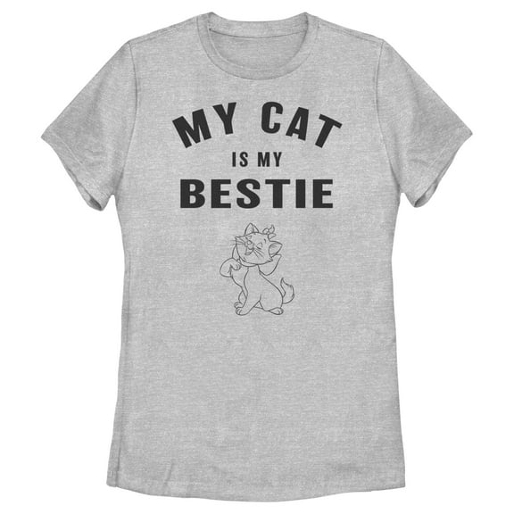 Women's Aristocats Marie My Cat Is My Bestie Graphic Tee Athletic Heather Small