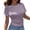 Light Purple, variant on NinXxx Women's Lightweight Crewneck Relaxed Soft Blend Everyday Tee Sky Blue XXXL