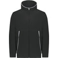 thumbnail image 2 of Augusta Sportswear B29634508 Eco Revive Polar Fleece Hooded Full-Zip Jacket, Black - 3XL, 2 of 7