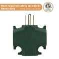 thumbnail image 5 of KitchenKey   3-Outlet Grounding Adapter, Heavy Duty 3 Way Plug Adapter, ETL Listed Grounded Power Tap, 3 Prong Outlet Splitter (Green, 2 Pack), 5 of 14