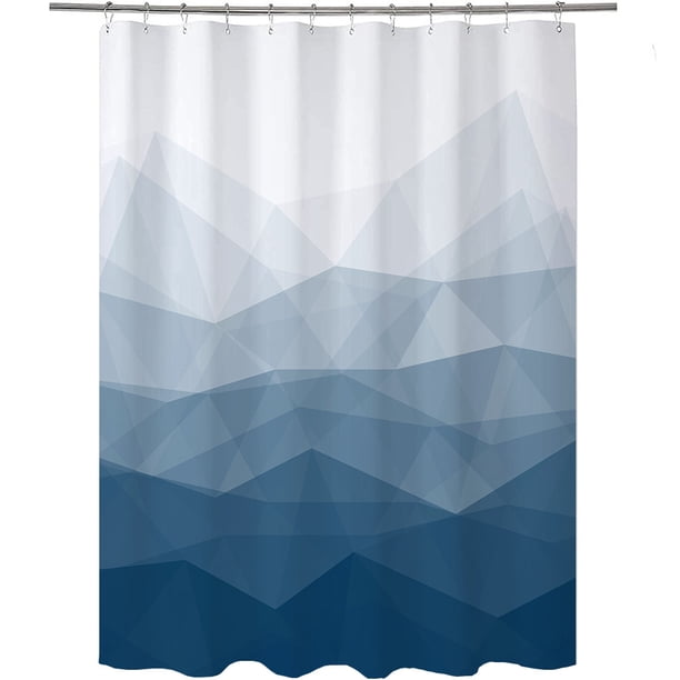 Cortina de ducha de diseño, cortina de ducha de tendencia, cortina de ducha de tela azul degradado, para decoración de baño, cortina de baño moderna azul oso de fresa Electrónica