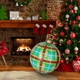 thumbnail image 6 of Christmas Inflatable Ball Decorations, 24 Inch Giant Ornaments Grid design, Blow Up Balls Extra Large Holiday Outdoor Garden Yard Decor, 6 of 9