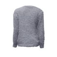 thumbnail image 5 of Women's Winter Mohair Candy Color Long Sleeves O-Neck Knit Top Sweater for Fall and Winter, Soft and Colorful, Great for Casual Wear,Gray,Size M, 5 of 6