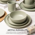 thumbnail image 6 of Dinner Plates and Bowls Set,12 Piece Stoneware Dinnerware Sets With Mugs Microwave And Dishwasher Safe Stackable Matte Glaze Kitchenware, 6 of 9