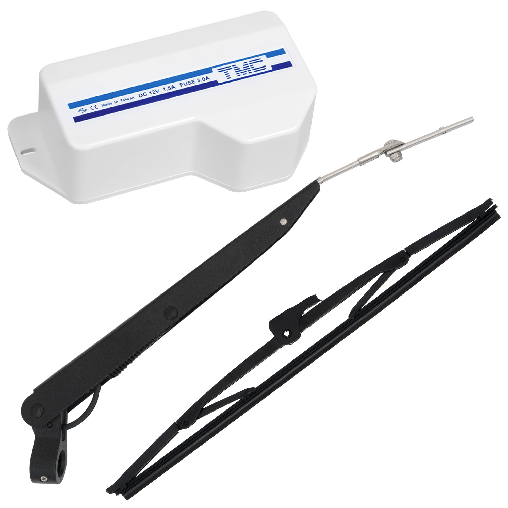 TMC Marine Heavy Duty Windshield Wiper Complete System Kit, Self
