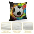 thumbnail image 4 of JRXY Pack of  Decorative Pillow Covers,  for Sofa Farmhouse Home Decor, Splash Ink Art Sport Football Soccer Ball White, 4 of 5