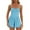 Blue, variant on Rompers for Women Summer Casual Adjustable Spaghetti Strap Sleeveless Jumpsuits with Lined Shorts Workout Short Overalls