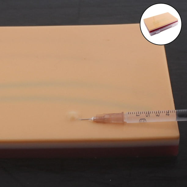 Almohadilla de inyección de piel humana de silicona con modelo de recipientes modelo educativo para entrenamiento herramienta de entrenamiento de inye