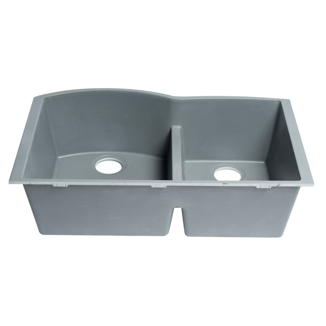 Alfi Brand Ab3320um T Titanium 33 Double Undermount Granite Composite Kitchen Sink
