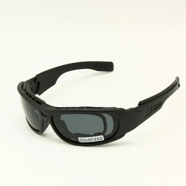 EnzoDate Modelo de gafas de sol al aire libre de luz polarizada gafas deportivas C6 gafas RX insertadas en el kit de 4 lentes gafas tácticas de juego de lucha masculina