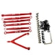 thumbnail image 2 of Kit de enlace de metal para chasis de orugas Axial SCX24 JLU rojo, 2 of 4