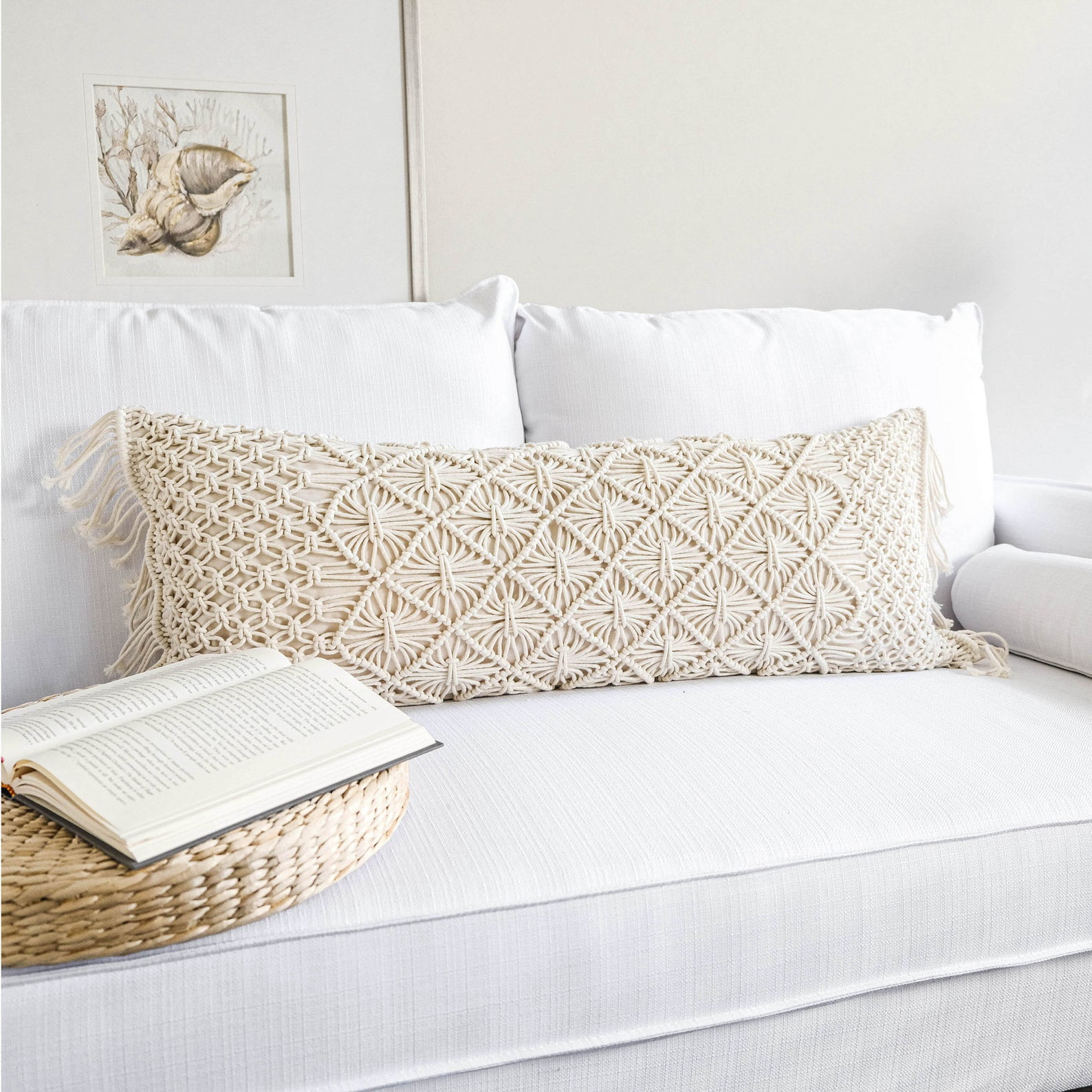 Boho White Decorative Pillows for Sofa Cotton Linen 3D Floral Lace  Pillowcase Sofa Cushion Cover Wedding Decor Throw Pillows - AliExpress