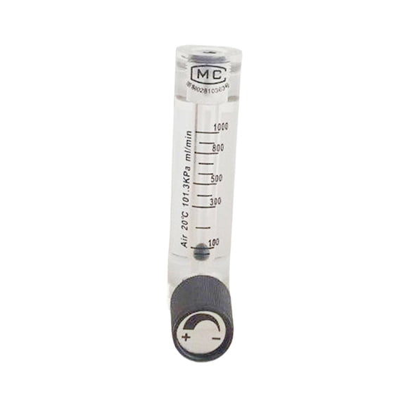 Medidor de flujo de CO2 H=90 mm Ajuste conveniente de flujo Robusto Estable 0-1000 ml/min Fácil de registrar Fácil de montar con válvula de control