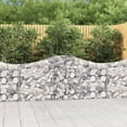 thumbnail image 1 of vidaXL Paniers Gabions Arqués 2 Pcs 200x30x80/100 cm en Fer Galvanisé, 1 of 4