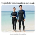 thumbnail image 3 of Abbraccia Traje de buceo, protector solar para pareja, secado rápido, manga larga, dos piezas, surf, piscina termal, 3 of 6