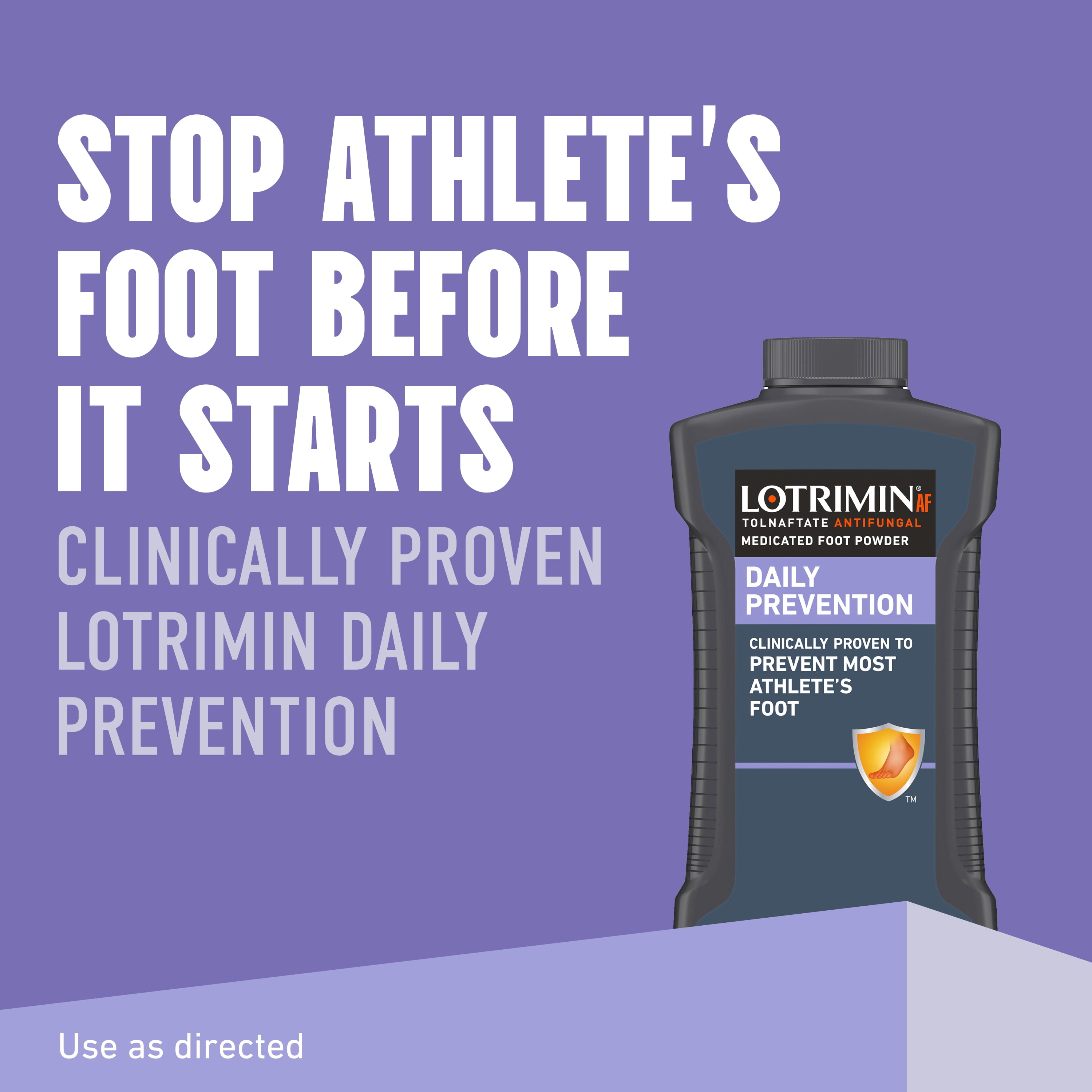 Lotrimin Athlete's Foot Daily Prevention Medicated Foot Powder, 3 oz