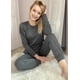 thumbnail image 3 of Conjunto Deportivo PRETTYGARDEN Mujer 2 Piezas Manga Larga Talla M Gris Oscuro, 3 of 5