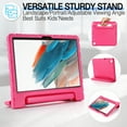 thumbnail image 4 of for Samsung Galaxy Tab A8 10.5 2022 (SM-X200/X205/X207) case, Shockproof, Silicone Rubber EVA Portable Handle Stand Protective Kids Cover Case for Samsung Galaxy A8 10.5 Inch Tablet 2022, Rose, 4 of 5
