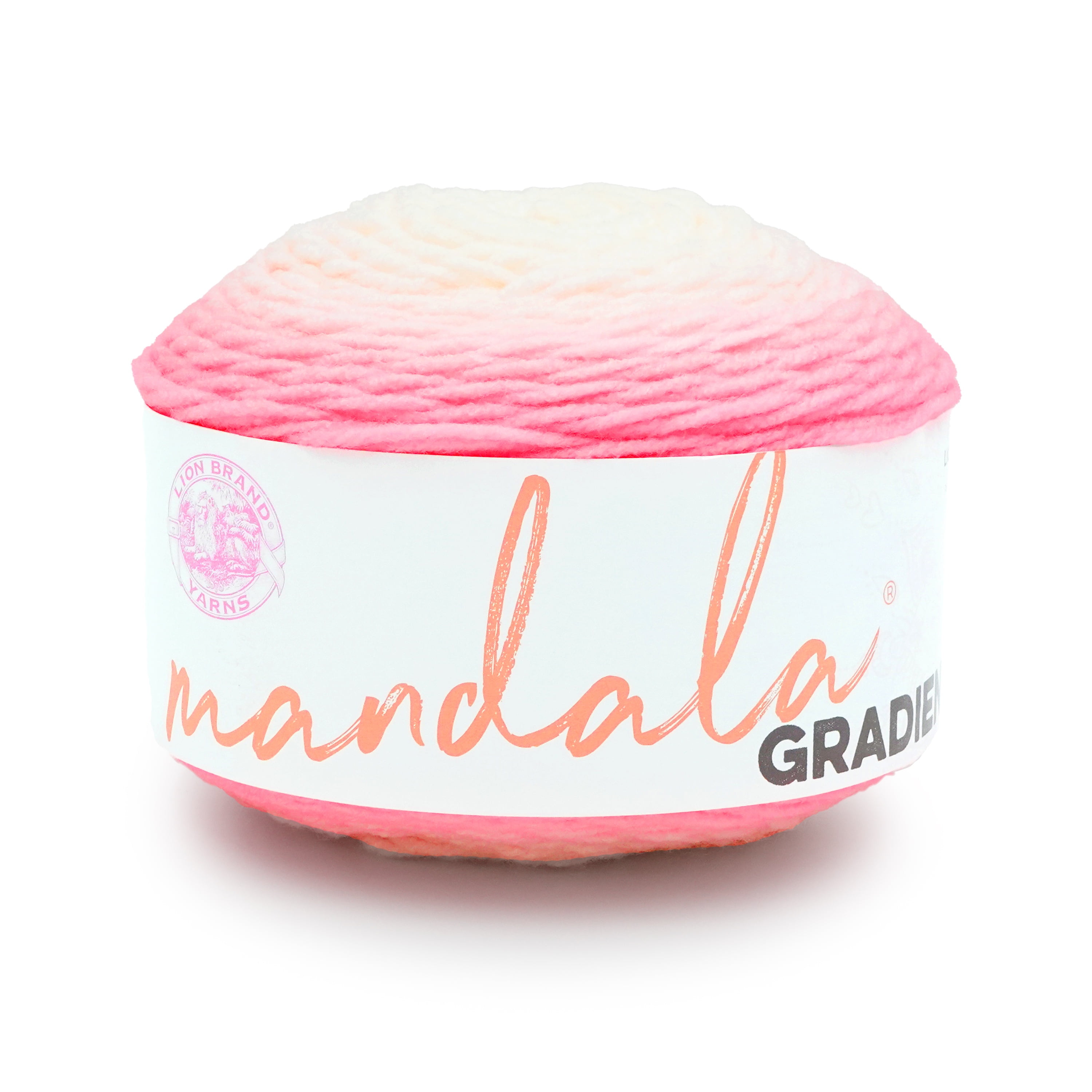 Fil Lion Brand Mandala Gradient Rose Clair, Fil acrylique ombré, 150g/ 270m, 1-CT