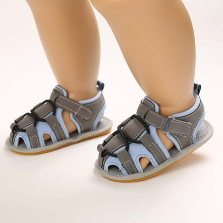

QISIWOLE Newborn Baby Summer Sandals Soft Sole Crib Shoes Kids Anti-slip Prewalker Clearance !