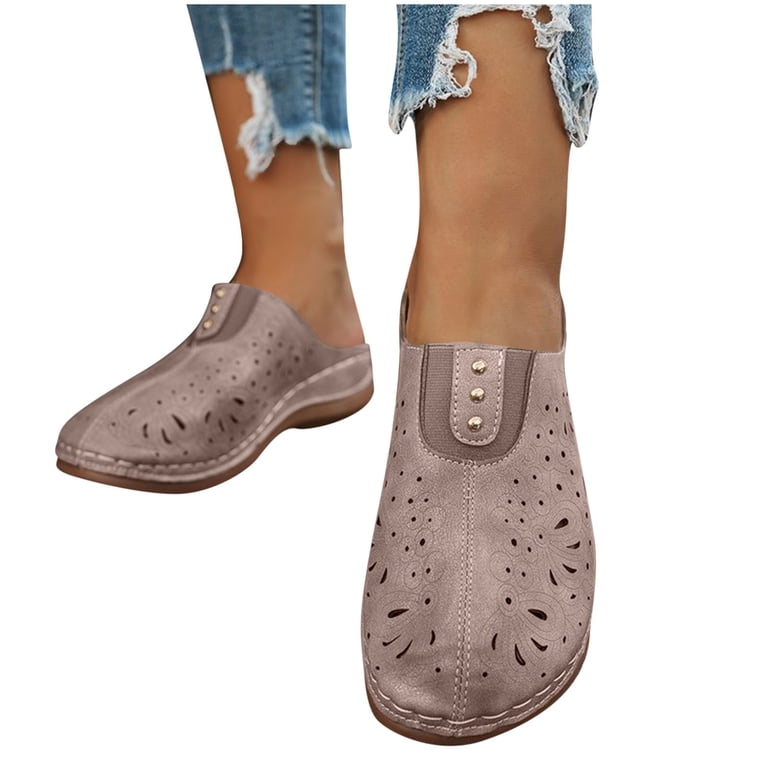 LEDI Anatomic 434 Women's Leather Sandals - Comfort Clogs With Adjustable Straps & PU Sole