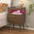 thumbnail image 1 of Mesita de noche moderna Nightstand Veegle con cajón de almacenamiento, 1 of 9