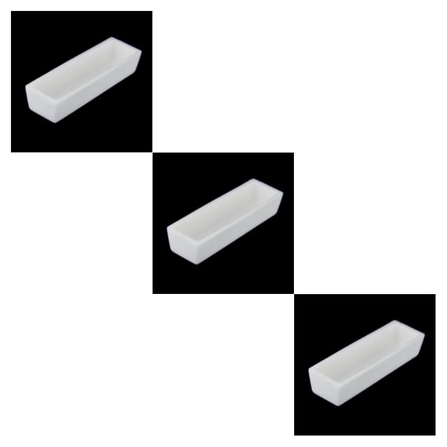 Soidarity Crisol de corindón cerámico de alúmina, 100x30x20mm, soporte de muestra para botes para hornos de mufla de tubo Type1 NO1