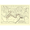 thumbnail image 2 of Rand McNally 32x23 Gold Ornate Wood Framed with Double Matting Museum Art Print Titled - Hermit Rim Road, Trail Grand Canyon 1915, 2 of 4