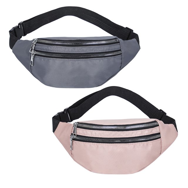 2 riñoneras para hombre y mujer, riñonera con correa ajustable para viajes, deportes, correr MFZFUKR CPB-DE-SSW1537-3