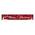 thumbnail image 1 of Rongfmy Joyeux Noël Bannière avec Motif Santa Claus Snowman Noël Tree pour Carreaux Rouges, 1 of 8
