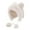 White, variant on HUANLEDASH Winter Hat with Integrated Scarf Bear Ear Decor Thick Faux Mink Hair Full Protection Knitted Elastic Pure Color Headwear Outdoor Activities Cap