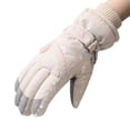 thumbnail image 4 of YABCSAZ Heated Gloves Winter Warm Gloves Graphene Heating Gloves Skiing Gloves Rechargeable Gloves with Adjustable Temperature, Washable, Fleece Lined, 5V USB Powered for Winter Outdoor Sports, White, 4 of 5