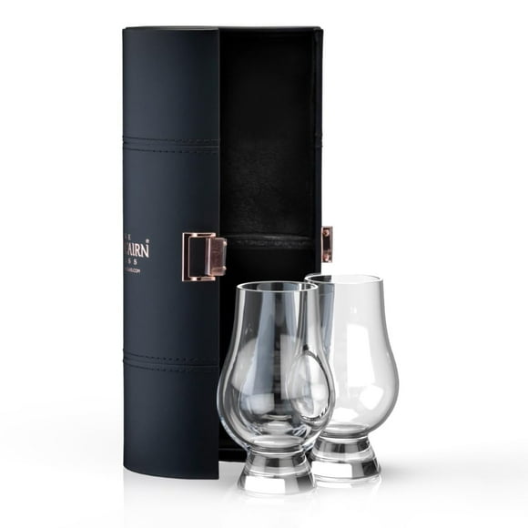 Set de regalo de 2 vasos de whisky GLENCAIRN con funda de viaje