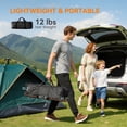 thumbnail image 2 of Resenkos Blue and Gray Portable Folding Camping Chair for Adults, Side Pockets, Cup Holders and Carry Bag, 2 of 6