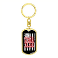 thumbnail image 4 of To My Wife  Married to Army Hero Stainless Steel or 18k Gold Premium Swivel Dog Tag Keychain, 4 of 16