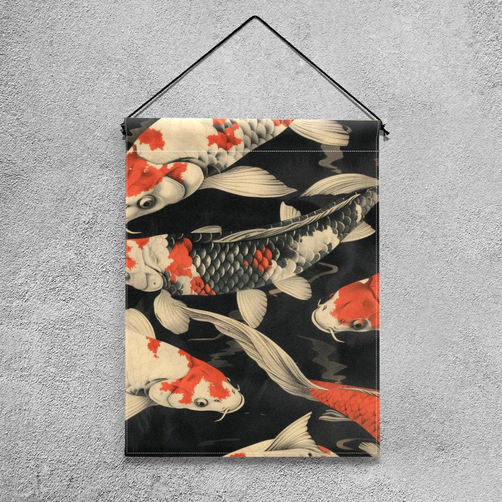 Fish. Koi Carp Double Sided Garden Flag Decorative Weather Resistant Yard Flag, Large DIY Vertical Flag for Farmhouse Patio Lawn, 28x40 Inch