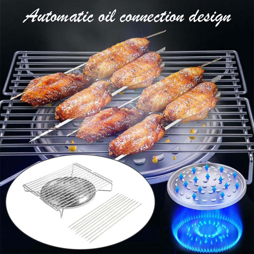 Portable Barbecue Stove Grill BBQ Cooker Cooking Outdoor Stainless Camping DIY Tools & Home Improvement Barbecue Grills Built in Barbecue Grills Barbecue Grills Charcoal Barbecue Grills & Outdoor - image 2 of 9