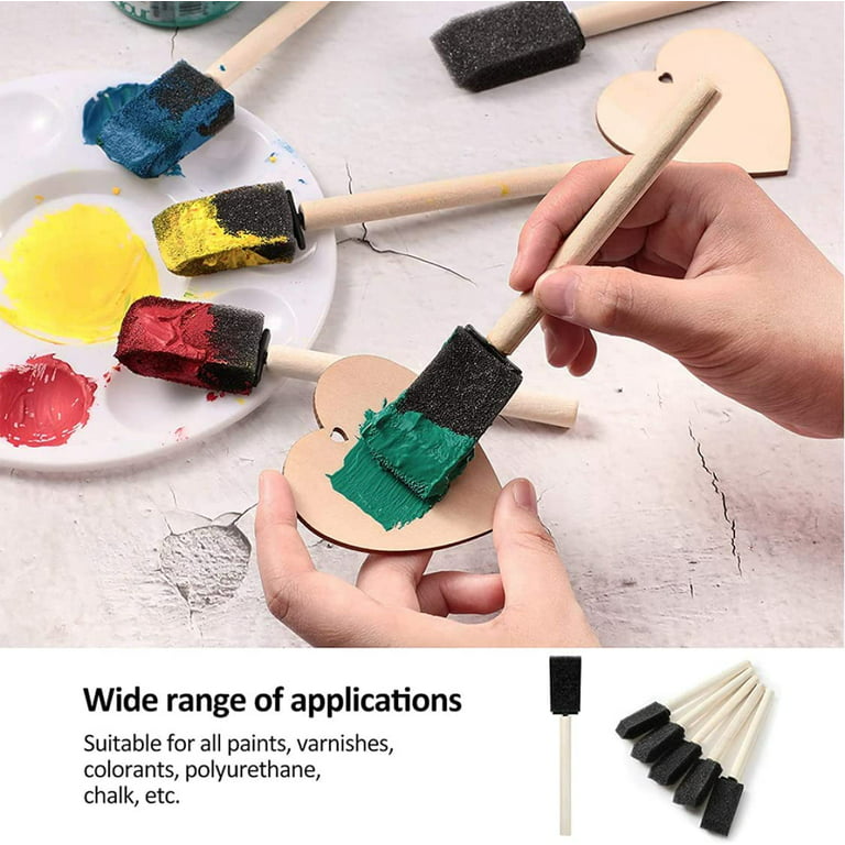 Paint Sponges Sponge Paint Brushesfoam Brush Set Sponge Brush for Painting  Wood Handle Foam Paint Brush for DIY Drawing Tool 20pcs