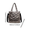 thumbnail image 3 of Bolso tipo cartera informal acolchado, bolso de moda con entramado, bolso diario, bolso con asa superior, 3 of 8