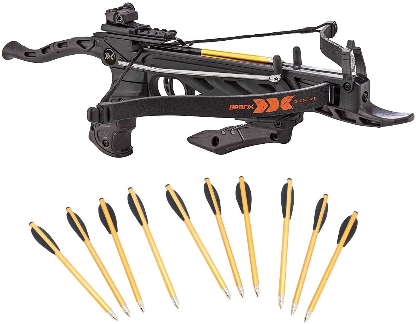 Bear X Desire Pistol Crossbow 60 LBS with 23 Aluminum Bolts Package