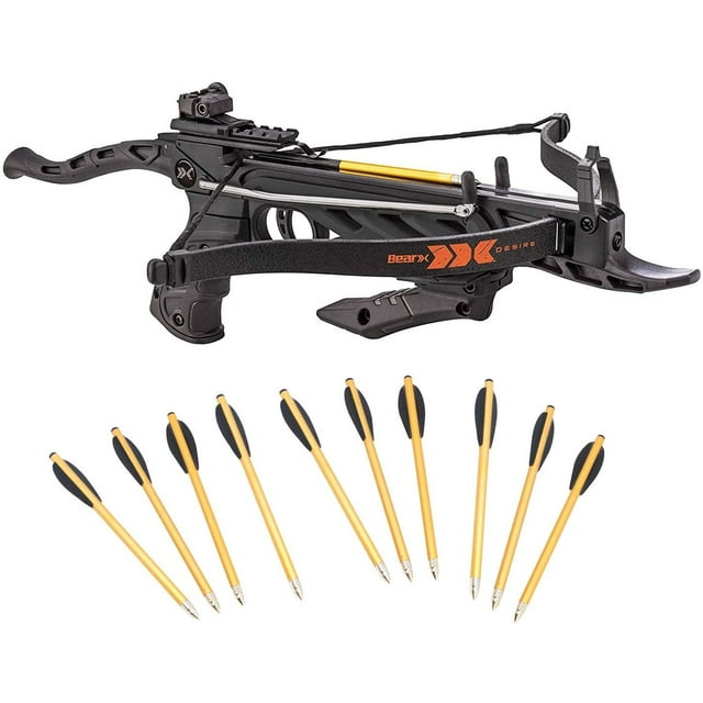 Bear X Desire Pistol Crossbow 60 LBS with 23 Aluminum Bolts Package