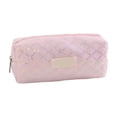thumbnail image 2 of PYURTEP Pencil Case Glittery Rhombus Pattern Pencil Pouch Large Capacity Pencil Bag Portable Zipper Pouch for Stationery, School, Office, 2 of 7