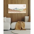 thumbnail image 3 of SHENIFY Landscape Mountain Range Wall Art 20x40in Natural Framed Set Watercolor Ink Wash Nature Scenry Sunrise Flying Bird Farmhouse Rustic Modern Art Decorative for Living Room Bedroom, 3 of 5