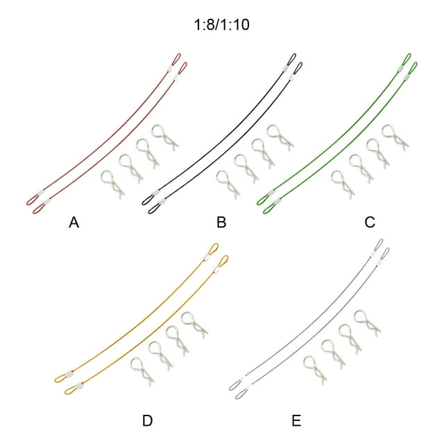 Baohd 1/2/3/5 Anti-lost Car Shell Rope With High Hardness And Strength Metal Clip R Pin Rod Connectivity golden 1:10 1 Pc