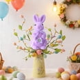 thumbnail image 1 of CY5O5ee Flocked Rabbit Easter Decorations Colorful Cute Rabbit Figurines Spring Table Centerpieces Standing Tabletop Ornament for Wedding Birthday Party Garden Indoor Outdoor Home Decor, 1 of 8