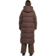 thumbnail image 3 of PUFFIT Extra Long Puffer Jackets for Women, Hooded, Warm, Water Repellent, Two-Way Zipper Winter Coat, 3 of 6