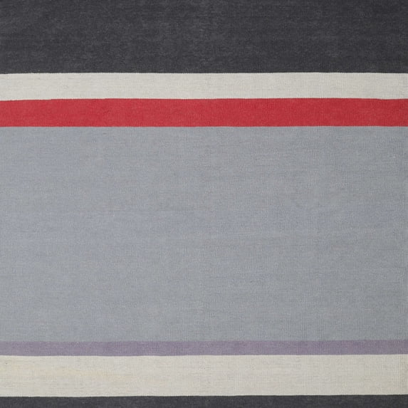 Ahgly Company Indoor Square Contemporary Purple Abstract Area Rugs, 3' Square